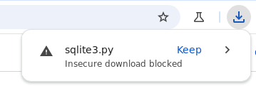 Bot downloading the file